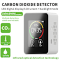 Miniatyrbilde 2 av 5: Hvit solid state digital display bakgrunnsbelysning modus karbondioksiddetektor,
