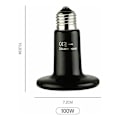 Miniatyrbillede 1 af 5: 2 stk 100w keramisk varmelampe Klatredyrlampe Solvarmer Krybdyr Skildpadde Firben Luftpære Papegøje Temperaturkontrol Natlys
