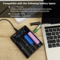 Miniatyrbillede 5 af 5: 18650 batterioplader 4 pladser til 18650 21700 26650 lithium AA AAA Nimh batteri