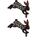 Pikkukuva 1 / 5: Rabbit Art Garden Decor Spike Akryyli Kani Ontto Puutarhakyltti Nurmikon koristeluun 2 kpl Tyyli 2，