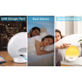 Miniatyrbild 2 av 5: Dawn Light Alarm Clock for Kids, Heavy Sleepers, Dawn Simulation Sovrum, Sleep Aid, Dual Alarm Clock, FM-radio, Snooze,