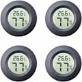 Miniatyrbillede 1 af 4: Indbygget rundt digitalt elektronisk termometer og hygrometer (sort),