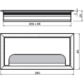 Pikkukuva 2 / 5: Suorakaiteen muotoinen kaapelin cover 80 x 280 mm upotettavaksi toimistopöytään kaapelin organizer huonekaluille Alumiininen hopea eloksoitu kaapelin läpiviennin kaapelin cover