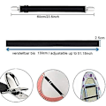 Miniatyrbillede 2 af 5: Unik Store 4 Stk Elastisk Lakken Båre, 60-130cm Justerbar Elastisk Sengetøj, Bårer Passer Alle Senge Og Madrasser, Sort