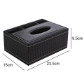 Miniatyrbild 2 av 5: Pu-läder rektangulärt cover - multifunktionell vävnadsboxhållare Fjärrkontrollbox style3