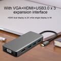 Miniatyrbillede 8 af 8: Type C Multi Function Hub VGA HDMI USB 3.0 x 3 4K HD Video Udvidelsesgrænseflade