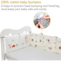 Miniatyrbillede 2 af 5: Stykker Babyseng Kofanger 30 * 30 cm *2 Anti-bank beskyttelse Børneseng Bumper Firkantet pude 30 * 30 cm Bjørn og sky