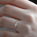 Miniatyrbild 2 av 4: Dammode Rhinestone Inläggningar Bröllop Engagemang Finger Ring Smycken Present Rose Golden Us7