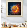 Miniatyrbilde 3 av 4: Water Fire Basketball Diamond Painting (35*35cm)
