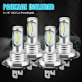 Pikkukuva 5 / 5: 4kpl 1860 H7 80W High Power LED-sumuvalolamppu auton ajovalon polttimo 6000K valkoinen valo，