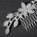 Pikkukuva 4 / 5: Flower Side Comb Alloy Hius Ornament Ancient Style Morsiamen Hius Piece Hiustarvikkeet Naisille ja
