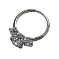Miniatyrbilde 1 av 5: Kvinner Ring Firkantet Form Dobbel Farger Smykker Geometrisk Cubic Zirconia Finger Ring Bursdagsgaver Silver US 6