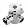 Miniatyrbilde 1 av 5: 1/2'' 3-veis T-adapter T-adapter T-ventil Justerbart dusjhode Dusjarmmontert baderomsventil maskinvaretilbehør，Fone