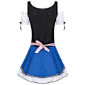 Pikkukuva 3 / 4: Plus-kokoiset seksikkäät naiset Octoberfest Oktoberfest-asu baijerilainen Beer Wench tarjoilijatar palveleva piikaasu Cosplay-fancy mekko L