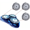 Miniatyrbillede 1 af 5: Reservebarberbladshoveder til Philips Norelco HQ8 Dual Precision, model: 3 stk.