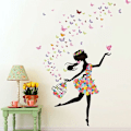 Miniatyrbillede 1 af 5: Stue soveværelse wallstickers blomster fe mønster wallstickers (taskepakning 60*90CM),