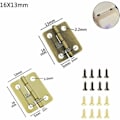Miniatyrbillede 3 af 5: 100 styks hængsler, 13*16 mm foldbare endehængsler DIY små hængsler, mini hængselforbindelser til hjemmemøbler Hardwarekabine