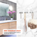 Miniatyrbilde 3 av 5: Barberhøvelholder for dusj(2 pakke), selvklebende barberkroker i rustfritt stål Oppheng Holdere Stativ Arrangører Heavy Duty Badedusjkrok For Bathro