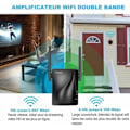 Miniatyrbild 3 av 4: Kraftfull trådlös WiFi Range Extender - 1200mbps WiFi Repeater med 2 Ethernet-portar, WiFi Booster 5Ghz och 2,4Ghz, WiFi