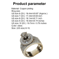 Pikkukuva 2 / 4: 2kpl/ set Muoti Naisten Cubic Zirkonia Statement Kihlasormus Sormus Korut US 8