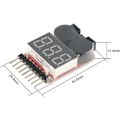 Miniatyrbillede 3 af 5: 1S-8S batteritester, RC batterialarm Buzzer Lipo Checker med LED til Lipo, Li-ION, Li-Fe batteri Fonepro