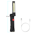 Miniatyrbilde 2 av 3: 2 x COB arbeidslys Oppladbare COB LED arbeidslys Workshop lommelykt LED arbeidslys med magnetisk sokkel inspeksjonslys for fotturer, camping,