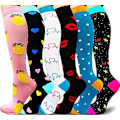 Pikkukuva 1 / 5: Kompressiosukat naisille ja miehille Circulation 6 paria set1 L XL