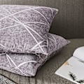 Miniatyrbillede 5 af 5: Dekorativ sofa pudebetræk, sofa tyk pude pudebetræk, firkantet grå luksus pude 2 sæt 40*40 cm Violet