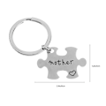 Pikkukuva 3 / 4: 2kpl Puzzle Design avaimenperä Creative Key Riipus Tyylikäs äitienpäivälahja