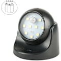 Pikkukuva 4 / 5: Ulkoseinävalaisin liiketunnistimella | 1000 lumenin LED-ulkovalaistus | Akkukäyttöinen johdoton valaistus | 360 astetta