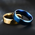 Miniatyrbillede 3 af 5: Bred anti-rust mænd Ring rustfrit stål Simpel udsøgt forlovelsesring mode smykker Golden US 11