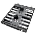Bärbart hopfällbart backgammon brädspel set för barn vuxna rese schack