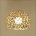 Miniatyrbillede 1 af 5: Diameter 25CM restaurant lysekrone bambus hamp bold fuglerede rattan lampe Dekorativ bambus rattan lysekrone Loft