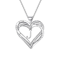 Pikkukuva 1 / 3: Naisten Double Heart Diamond kaulakoru 26 Englanti kirjaimia pari kaulakoru