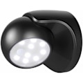 Miniatyrbilde 1 av 5: Bevegelsessensor utendørs vegglampe 360 graders roterende kreativ hjemmesensorlampe svart enkel pakke