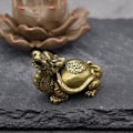 Miniatyrbillede 4 af 5: 2 X kobber figur retro realistisk robust antik lille drage messing miniature kontor dekoration par