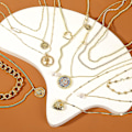 Miniatyrbilde 2 av 5: Halskjede Double Layer Heartchoker Motesmykker B1692 N2104-4
