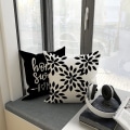 Pikkukuva 3 / 5: Ycoll tyynynpäälliset, 4 set tyynynpäällistä koristeelliset tyynynpäälliset 50*50cm Schwarz