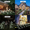 Pikkukuva 4 / 5: LED-simulaatioruusuvalaisin puutarhavalaisimen koristelu (uusi aurinkovalkoinen tuore ruusu)，ulkokäyttöön, puutarhaan, pihalle