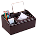Miniatyrbild 1 av 5: Multifunktionell läder Tissue Box Soffbord Desktop Fjärrkontroll Förvaringsbox style2