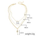 Miniatyrbild 1 av 5: Halsband Multi-layer Metallic Element Modesmycken B1711 N2003-24