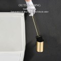 Miniatyrbillede 3 af 5: Golden 304 rustfrit stål rund vægmonteret toiletbørste til badeværelse (gylden),