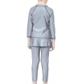 Miniatyrbild 3 av 4: 3st/ set Modest Burkini Badkläder Barn Flickor Muslimska Islamiska Cap Strandkläder Grey 3-4 Years