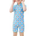 Miniatyrbild 1 av 2: barn Flickor Pojkar Sommar Badkläder Strand Cartoon Print Zip One Piece Baddräkt Panda Print 7-8 Years