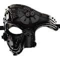 Miniatyrbild 2 av 5: Robotmask i metall, maskeradfest för Halloween Gold