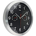 Miniatyrbillede 3 af 5: 10 tommer plast termohygrometer vægur (sort)