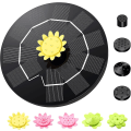 Miniatyrbillede 1 af 5: Flydende Solar Fountain, Solar Dam Pumpe Med 9 Dyser Mini Fountain 1,4w Pumpe Have Decoration Rund Spring Spring Til Fugle, Fisk, Pool, Dam (sort)