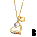 Miniatyrbilde 3 av 4: Halskjede gave til mamma Zircon Heart Stud motesmykker Ac8434 C