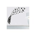 Miniatyrbillede 5 af 5: 58*100CM sort kreativ udskåret fjerfugl stue soveværelse wallstickers personlige dekorative wallstickers,