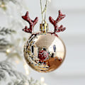 Miniatyrbild 2 av 5: 2-pack Älg julgransprydnad hängande bollar